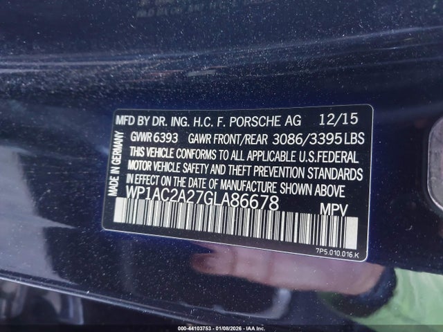 2016 PORSCHE CAYENNE WP1AC2A27GLA86678 Photo 8