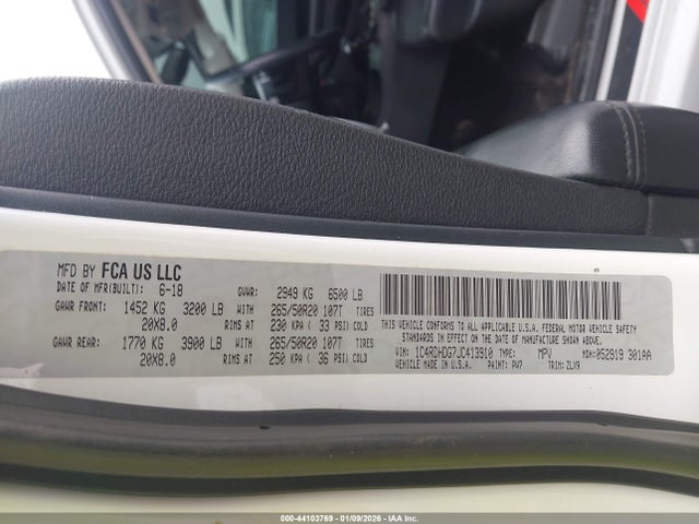 2018 DODGE DURANGO 1C4RDHDG7JC413910 Photo 8