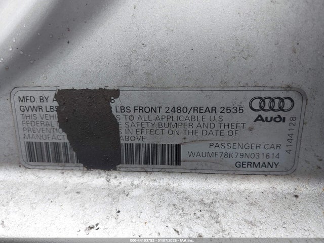 2009 AUDI A4 WAUMF78K79N031614 Photo 8
