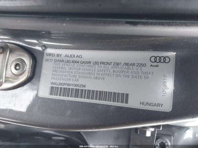 2017 AUDI A3 WAUJ8GFF8H1065294 Photo 8