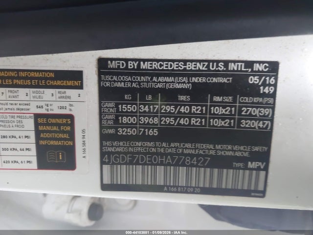 2017 MERCEDES-BENZ GLS 550 4JGDF7DE0HA778427 Photo 8