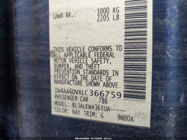 2020 NISSAN MAXIMA 1N4AA6DVXLC366759 Photo 8