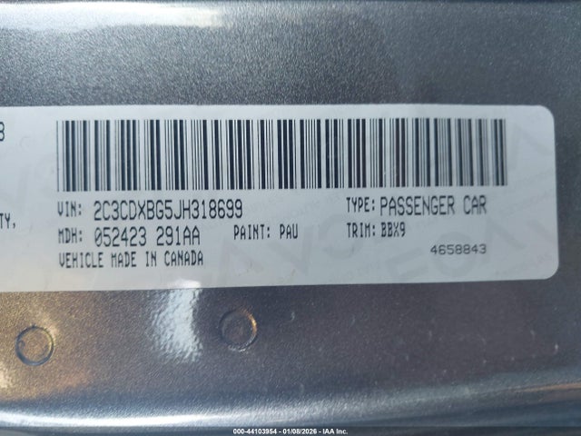 2018 DODGE CHARGER 2C3CDXBG5JH318699 Photo 8