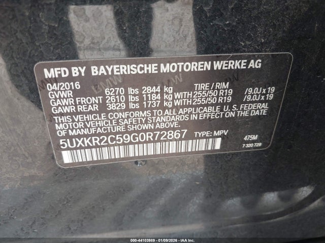 5UXKR2C59G0R72867 BMW X5 Sdrive35i