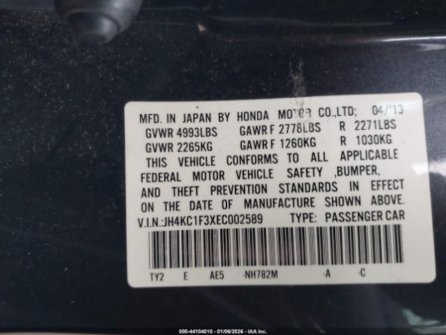 2014 ACURA RLX JH4KC1F3XEC002589 Photo 8