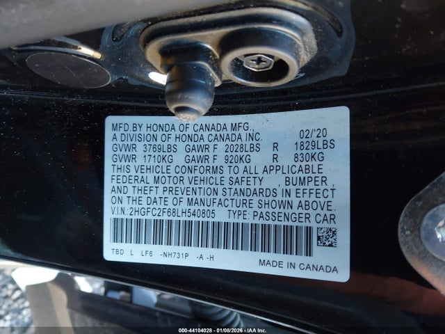 2HGFC2F68LH540805 Honda Civic Lx
