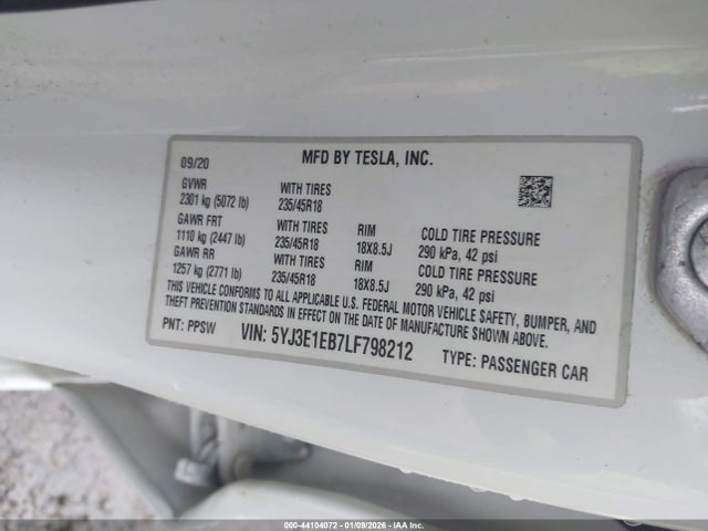 2020 TESLA MODEL 3 5YJ3E1EB7LF798212 Photo 8