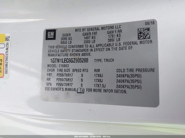 1GTN1LEC6GZ905288 GMC SIERRA 1500