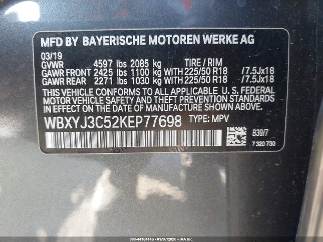 2019 BMW X2 WBXYJ3C52KEP77698 Photo 8