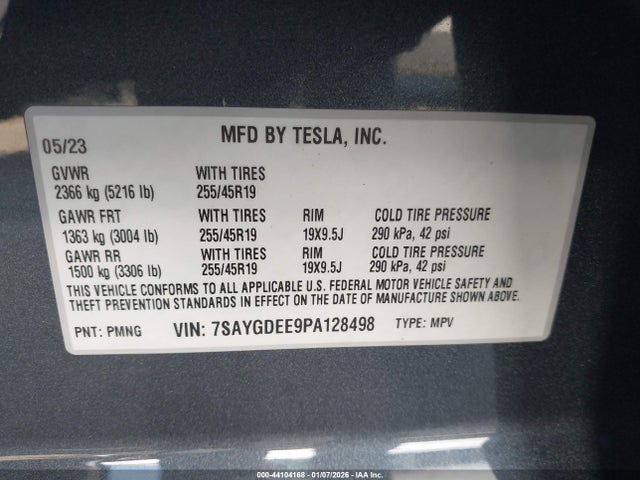 2023 TESLA MODEL Y 7SAYGDEE9PA128498 Photo 8