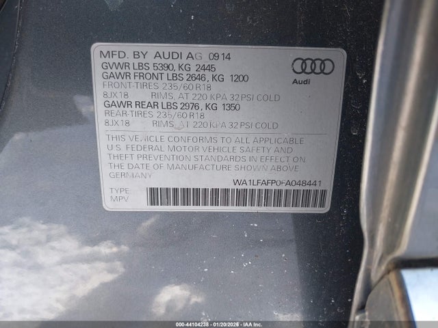 2015 AUDI Q5 WA1LFAFP0FA048441 Photo 8