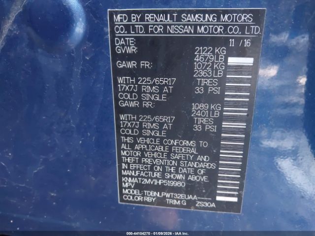 2017 NISSAN ROGUE KNMAT2MV1HP519980 Photo 8