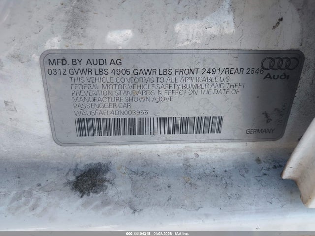 2013 AUDI A4 WAUBFAFL4DN003956 Photo 8