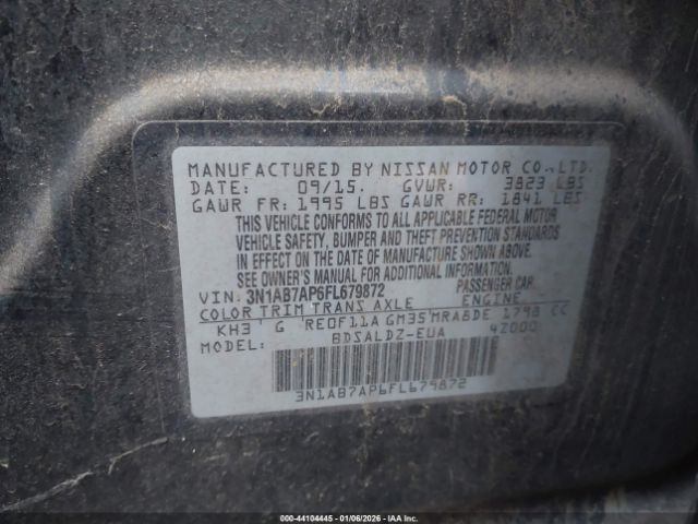 2015 NISSAN SENTRA 3N1AB7AP6FL679872 Photo 8