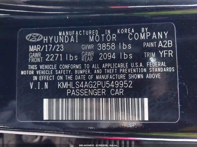 Hyundai ELANTRA SEL 2023 KMHLS4AG2PU549952 Image 9