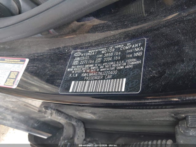 KMHLM4AG7NU220400 Hyundai ELANTRA SEL