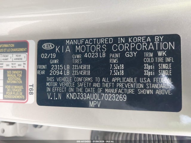 KNDJ33AU0L7023269 KIA SOUL EX