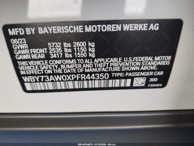 2023 BMW I4 WBY73AW0XPFR44350 Photo 8
