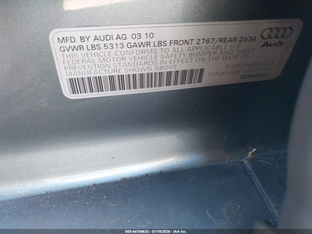 2010 AUDI A6 WAUFGAFB1AN071133 Photo 8