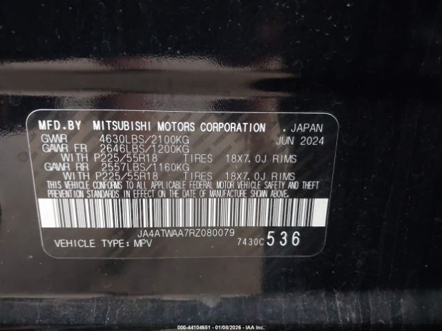 2024 MITSUBISHI ECLIPSE CROSS JA4ATWAA7RZ080079 Photo 8