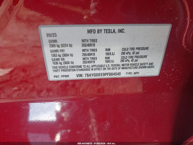 2023 TESLA MODEL Y 7SAYGDEE9PF884545 Photo 8