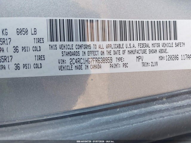 2C4RC1HG7FR638959 Chrysler Town &amp; Country S