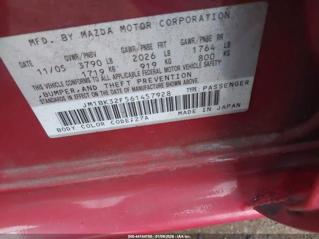 2006 MAZDA MAZDA3 JM1BK32F561457928 Photo 8