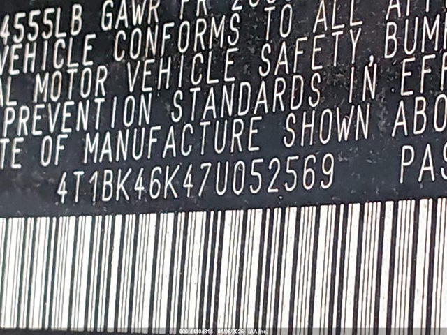 2007 TOYOTA CAMRY 4T1BK46K47U052569 Photo 8