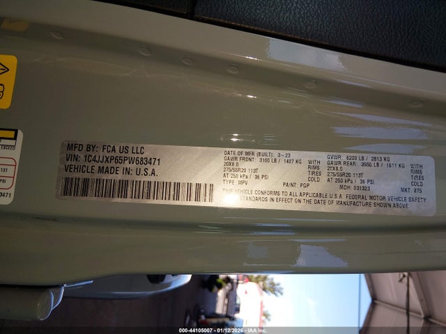 1C4JJXP65PW683471 Jeep Wrangler 4xe Sahara 4x4