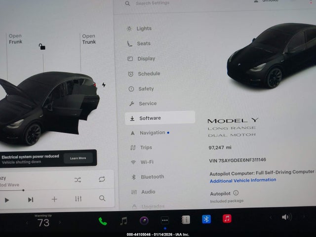 2022 TESLA MODEL Y 7SAYGDEE6NF311146 Photo 6