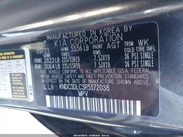 KNDC3DLC3R5172038 KIA Ev6 Light Long Range