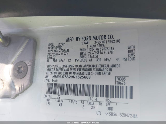 2022 FORD TRANSIT CONNECT NM0LS7S20N1525668 Photo 8