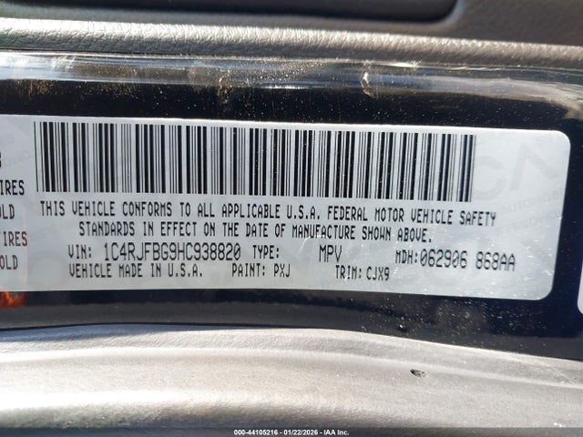 1C4RJFBG9HC938820 Jeep Grand Cherokee Limited 4x4