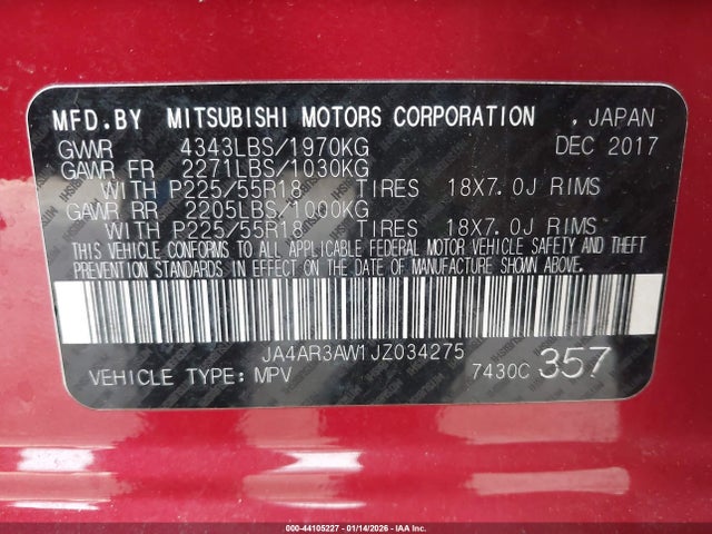 2018 MITSUBISHI OUTLANDER SPORT JA4AR3AW1JZ034275 Photo 8