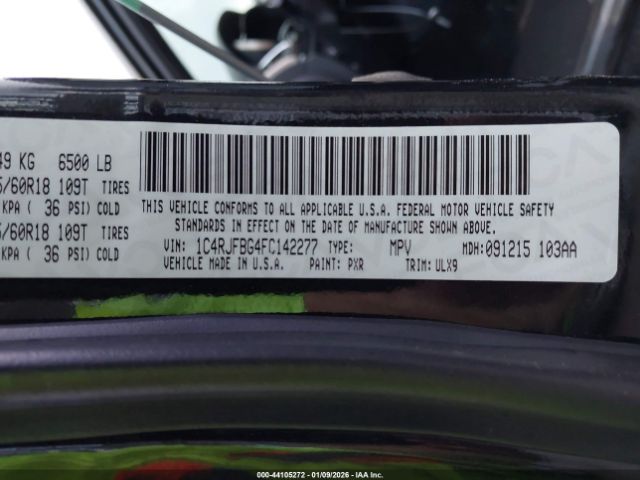 2015 JEEP GRAND CHEROKEE 1C4RJFBG4FC142277 Photo 8