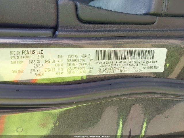 2018 JEEP GRAND CHEROKEE 1C4RJEBG9JC340212 Photo 8