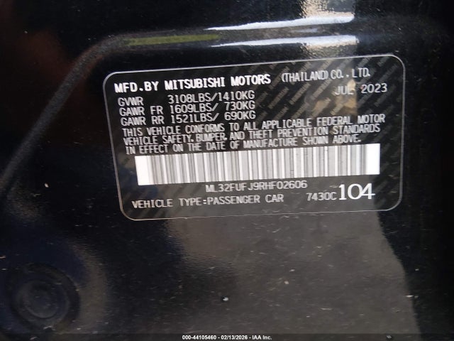 2024 MITSUBISHI MIRAGE G4 ML32FUFJ9RHF02606 Photo 8