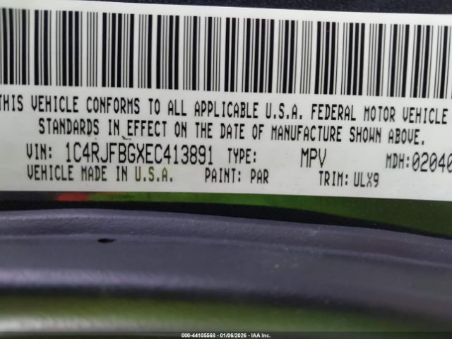 2014 JEEP GRAND CHEROKEE 1C4RJFBGXEC413891 Photo 8