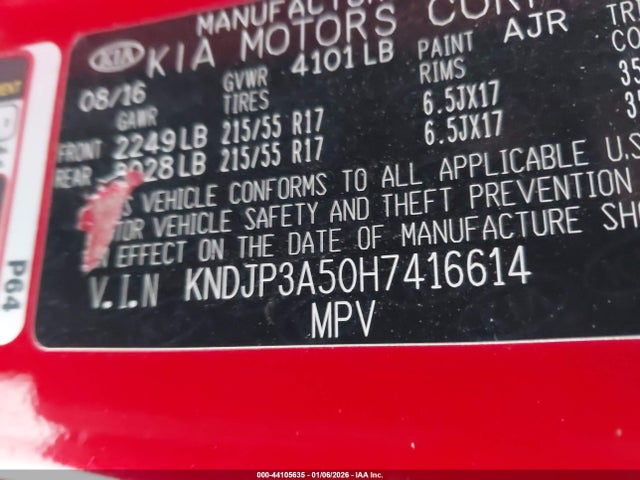 KNDJP3A50H7416614 KIA gdi