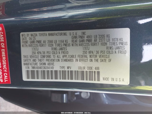 Продаж на аукціоні авто 2025 Mazda Cx-50 2.5 S Select Package, vin: 7MMVABAM2SN364149, номер лоту: 44105640