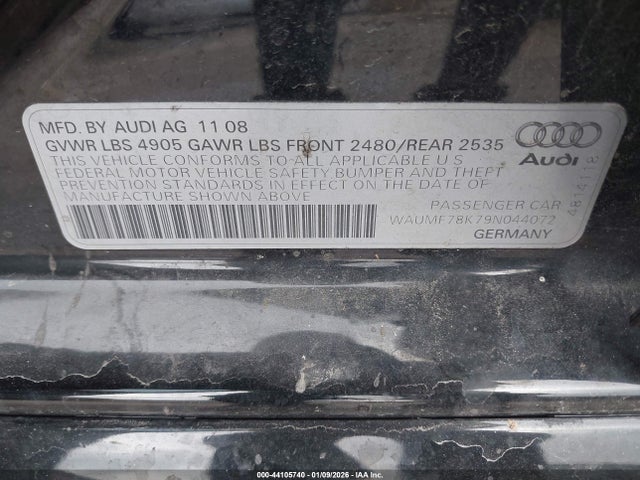 2009 AUDI A4 WAUMF78K79N044072 Photo 8