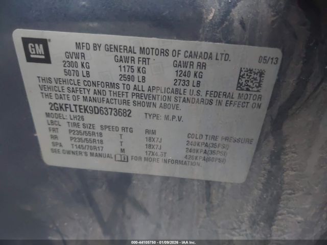 2013 GMC TERRAIN 2GKFLTEK9D6373682 Photo 8