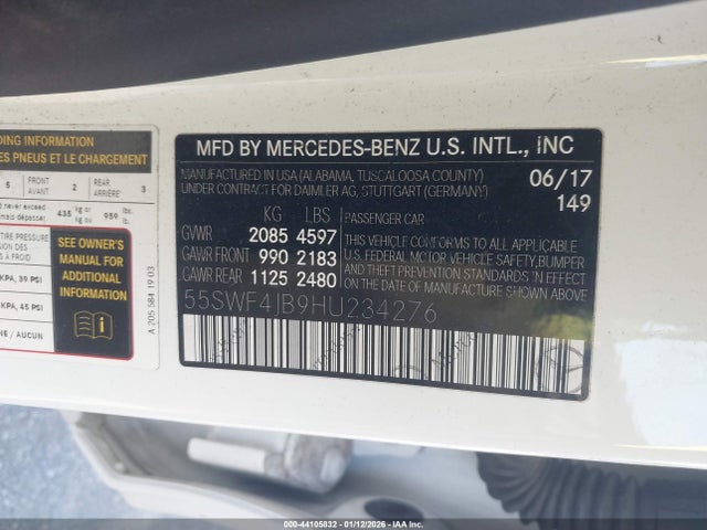 55SWF4JB9HU234276 Mercedes-Benz C 300