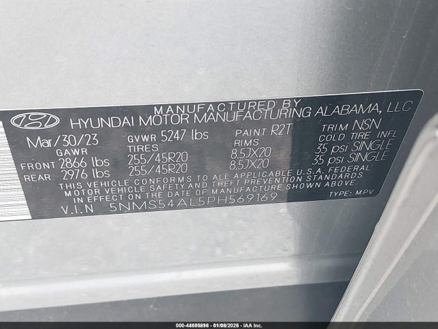 2023 HYUNDAI SANTA FE 5NMS54AL5PH569169 Photo 8