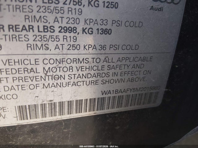 2021 AUDI Q5 WA1BAAFY5M2015980 Photo 8
