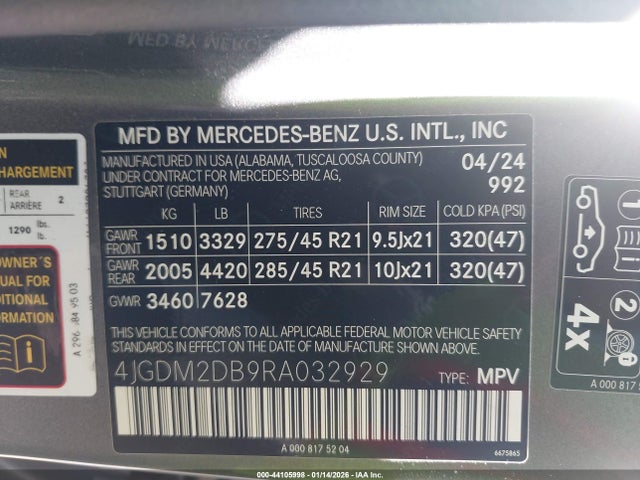 2024 MERCEDES-BENZ EQS 450 SUV 4JGDM2DB9RA032929 Photo 8