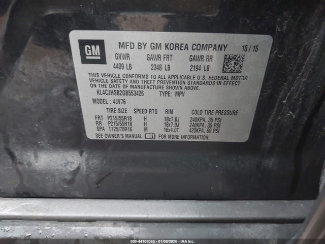 Buick Encore Premium 2016 KL4CJHSB2GB553426 Image 9