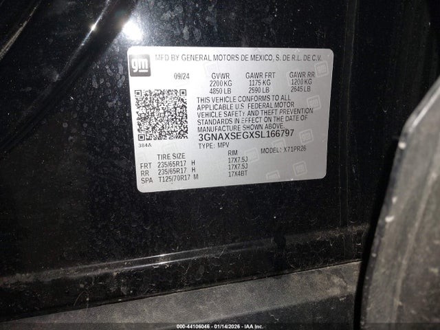 2025 CHEVROLET EQUINOX 3GNAXSEGXSL166797 Photo 8