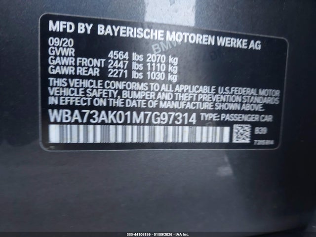 2021 BMW 228I GRAN COUPE WBA73AK01M7G97314 Photo 8