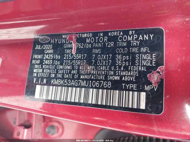 KM8K53AG7MU106768 Hyundai Kona Electric Ultimate